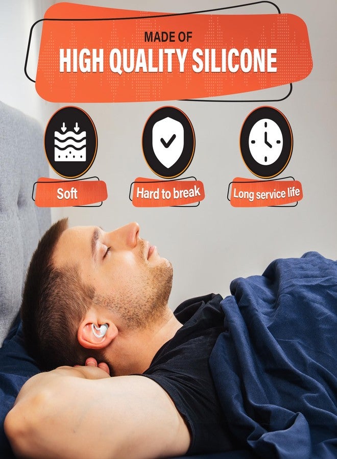 VIKROM Reusable Ear Plugs for Sleeping - Noise Canceling Silicone Earplugs for Sleep, Reduce 40 dB, White Earplugs for Musicians Hearing Protection, Durable & Comfy, Good for Flying Great Valentines Day Gift - Image 3